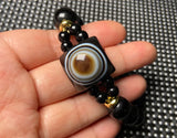 100% Real Dzi Agate Bracelet Natural Texture Dzi Jade Bracelet