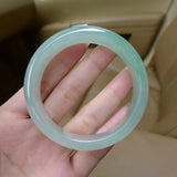 Green Jade Bangles Floating Flower Emerald Bracelet Lady Party Gift