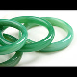 7A Green Jade Bangle Bracelet Hand-Carved Emerald Lady Party Gift