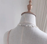 Freshwater Pearl Necklace 925 Sterling Silver Lock Wedding Jewelry