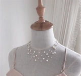 Freshwater Pearl Necklace 925 Sterling Silver Lock Wedding Jewelry
