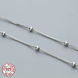 925 Sterling Silver Box Chain Necklace for Women