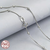 925 Sterling Silver Box Chain Necklace for Women