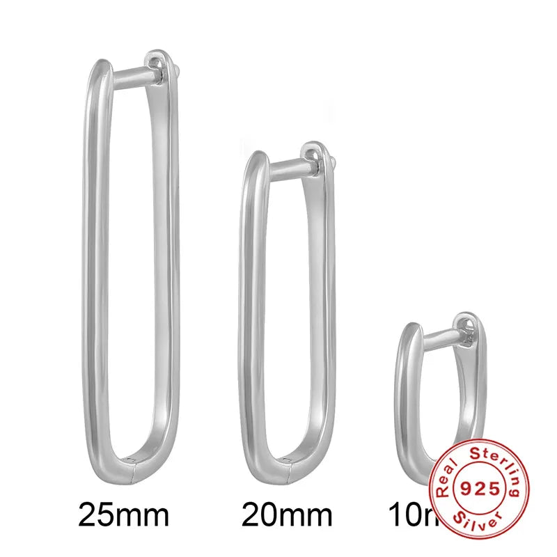 Vintage U Shape Hoop Earrings for Women