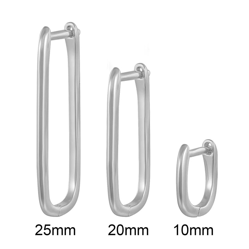 Vintage U Shape Hoop Earrings for Women
