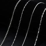 Silver 925 Necklace Women Short Water-Waved Chain O Cross,Snake,Box Chain
