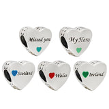 100% Silver Scotland Love Enamel Charm for DIY Bracelet