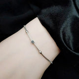 Sterling Silver 925 Square Chain Bracelet for Ladies