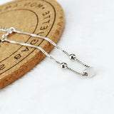 Sterling Silver 925 Square Chain Bracelet for Ladies
