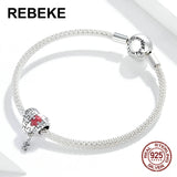 925 Silver Love Puzzles Heart Pendant for Bracelet DIY