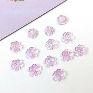 Translucent Cherry Blossom Resin Patches for DIY Earrings