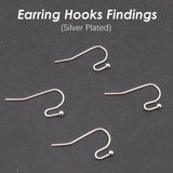 100 x Earring Hooks Silver Bronze Copper Hypoallergenic Earwires Bulk