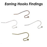 100 x Earring Hooks Silver Bronze Copper Hypoallergenic Earwires Bulk