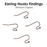 100 x Earring Hooks Silver Bronze Copper Hypoallergenic Earwires Bulk