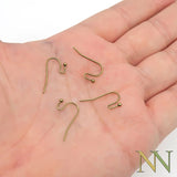 100 x Earring Hooks Silver Bronze Copper Hypoallergenic Earwires Bulk