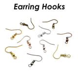100 x Earring Hooks Silver Bronze Copper Gunmetal Rose 14K Earrings Wires Earwir