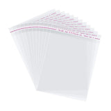 1000-100pcs Clear Plastic Self Adhesive Bag Jewelry Candy Packaging