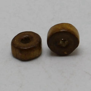 1000 Coffee Colour Wood Beads 6X3mm Column Heishi ~Wooden