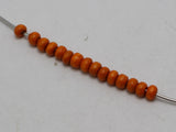 1000 Orange 4mm Round Wood Seed Beads