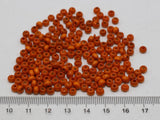 1000 Orange 4mm Round Wood Seed Beads