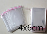 1000 PCS 4x6cm Self Adhesive Clear Jewelry Gift Bag