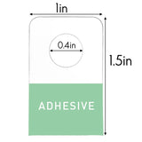 1000 PCS Adhesive Hanging Tabs 1X1-1/2 Inch Hole Hanger Hang Tag Retail Supplies