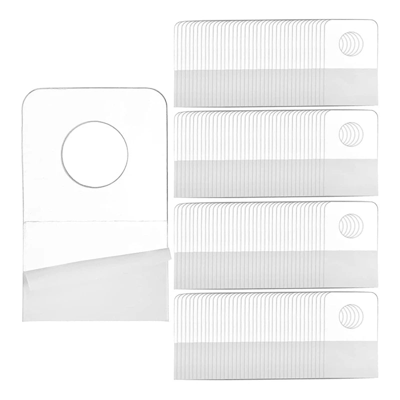 1000 PCS Adhesive Hanging Tabs 1X1-1/2 Inch Hole Hanger Hang Tag Retail Supplies