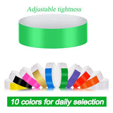 1000 PCS Waterproof Neon Wristbands - 10 Colors