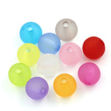 1000 Pcs Acrylic Spacer Beads Round Frosted Mixed Random Beads 6mm Dia