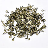 1000 PCs Alloy Bronze Screw Eye Bail Findings 8x4mm DIY Jewelry Making Wholesale