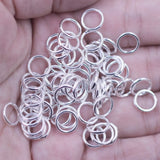 DIY Sliver Plated Soldered Closed Jump Rings Charms 10x1mm