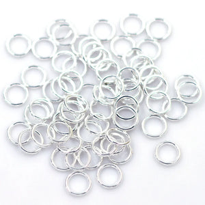 DIY Sliver Plated Soldered Closed Jump Rings Charms 10x1mm