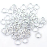 DIY Sliver Plated Soldered Closed Jump Rings Charms 10x1mm