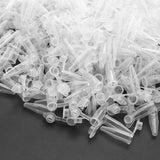 1000 Pcs 0.2ml Round Bottom Centrifuge Tubes w Caps Clear