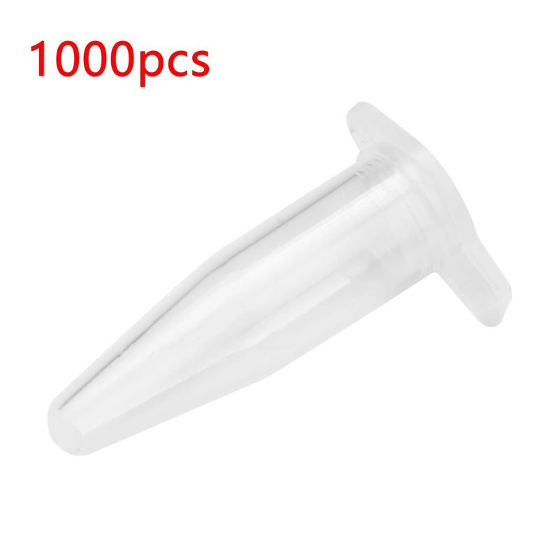 1000 Pcs 0.2ml Round Bottom Centrifuge Tubes w Caps Clear