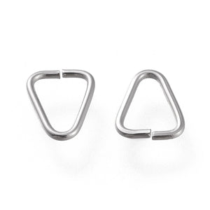 1000 Pcs Stainless Steel Triangle Rings Ice Pick Pinch Bails Buckle Beads Clasps