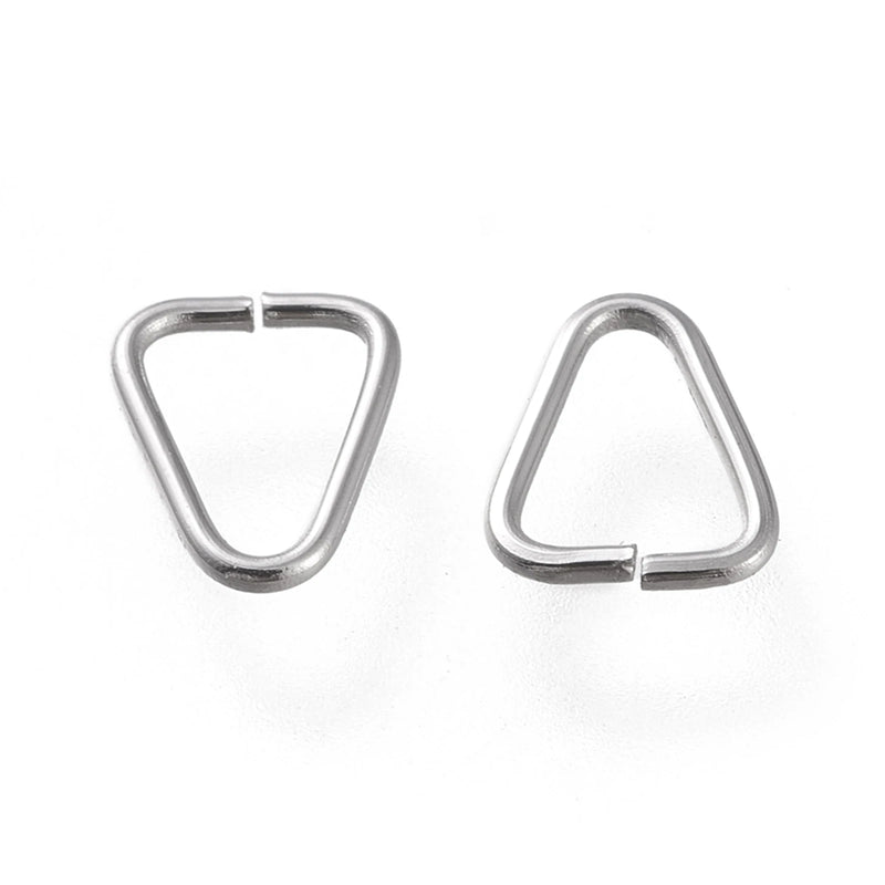 1000 Pcs Stainless Steel Triangle Rings Ice Pick Pinch Bails Buckle Beads Clasps