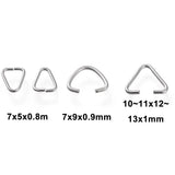 1000 Pcs Stainless Steel Triangle Rings Ice Pick Pinch Bails Buckle Beads Clasps