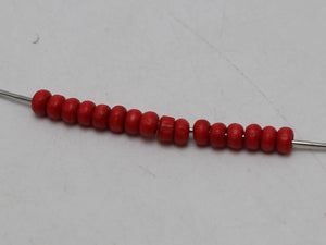 1000 Red 4mm Round Wood Seed Beads