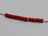 1000 Red 4mm Round Wood Seed Beads