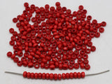 1000 Red 4mm Round Wood Seed Beads