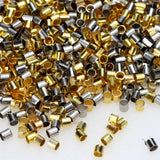 1000 pcs Electroplated Copper 2mm Tube Wire Rope Jewelry Making DIY Accessories