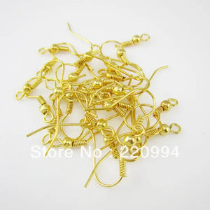 1000 pc 18mm Earring Hooks Jewelry Findings Plated Ear Wires
