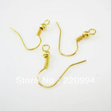 1000 pc 18mm Earring Hooks Jewelry Findings Plated Ear Wires