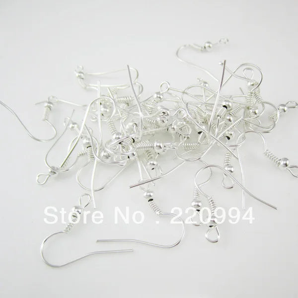 1000 Silver Plated Earring Hooks Set