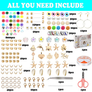 10000Pcs/Box 6mm Clay Beads Jewelry Making Kit