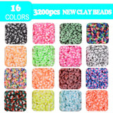 10000Pcs/Box 6mm Clay Beads Jewelry Making Kit