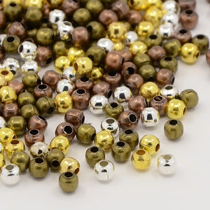 10000pcs 3mm Iron Spacer Round Beads for DIY Jewelry Making