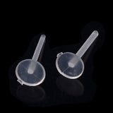 10000pcs Plastic Stud Earring Findings Transparent Earring Stopper DIY Jewelry