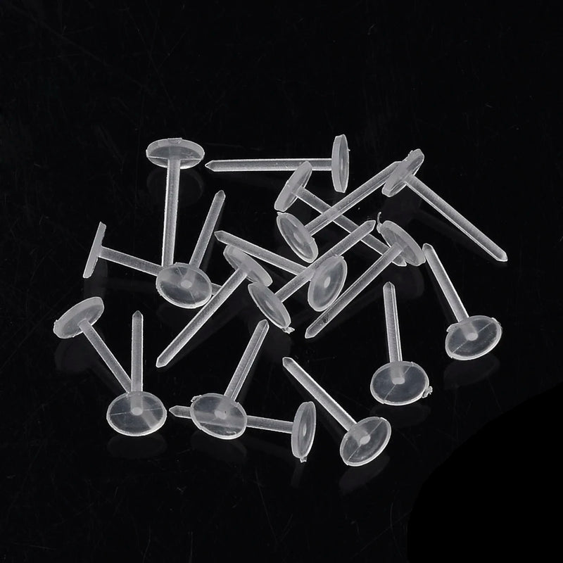 10000pcs Plastic Stud Earring Findings Transparent Earring Stopper DIY Jewelry